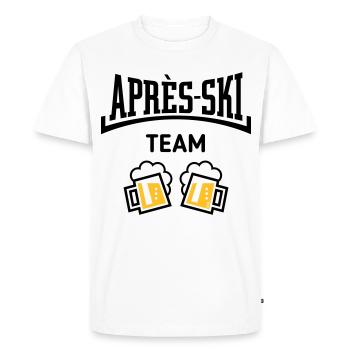 Équipe Après-Ski (Beer Après-Ski Concave / POS 3C) - T-shirt Premium bio Homme - blanc - Devant - Nico (187cm)