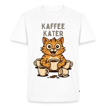 Coffee Hangover Cartoon - Men's Premium Organic T-Shirt - white - Front - Nico (187cm)