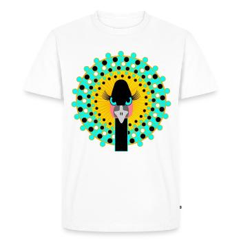 Pouvoir des filles oiseaux - T-shirt Premium bio Homme - blanc - Devant - Nico (187cm)