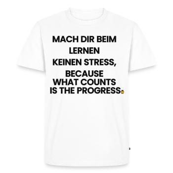 German-Anglais-Rime 1 (Ver. B) - T-shirt Premium bio Homme - blanc - Devant - Nico (187cm)