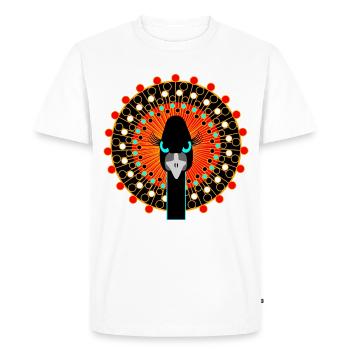 Oiseau avec attitude - T-shirt Premium bio Homme - blanc - Devant - Nico (187cm)