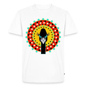 Un oiseau avec de l’attitude. - T-shirt Premium bio Homme - blanc - Devant - Nico (187cm)