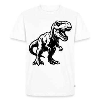 Tyrannosaure - Dinosaure  - T-shirt Premium bio Homme - blanc - Devant - Nico (187cm)
