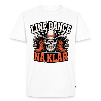 Danse en ligne Crâne Cowboy NA KLAR - T-shirt Premium bio Homme - blanc - Devant - Nico (187cm)