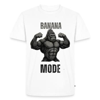 Banana Mode Muscle Gorilla - Men's Premium Organic T-Shirt - white - Front - Nico (187cm)