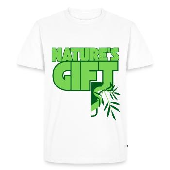 Nature's Gift Bamboo Green - Men's Premium Organic T-Shirt - white - Front - Nico (187cm)