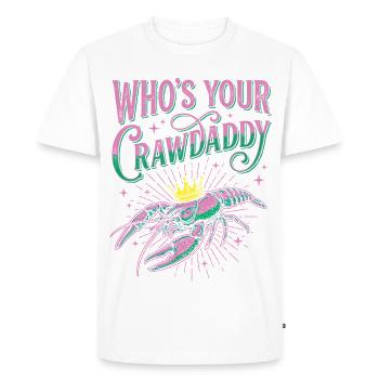 Who's Your Crawdaddy Funny Mardi Gras - Men's Premium Organic T-Shirt - white - Front - Nico (187cm)