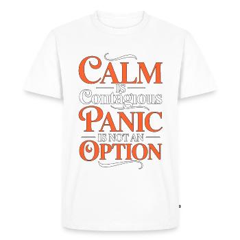 Infirmière en soins intensifs calme est une réponse contagieuse au traumatisme panique - T-shirt Premium bio Homme - blanc - Devant - Nico (187cm)