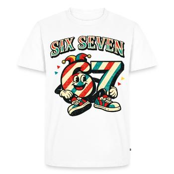67 Six Seven Funival Cute Italy Meme - T-shirt Premium bio Homme - blanc - Devant - Nico (187cm)