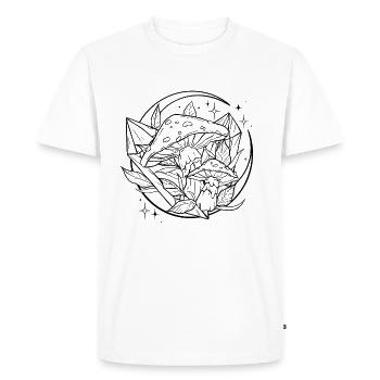 Witchy Toadstool with Magic Crystal - Men's Premium Organic T-Shirt - white - Front - Nico (187cm)
