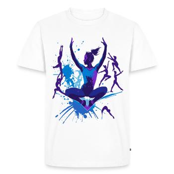 Gymnastique Gymnastique Acrobatie Gymnastique artistique - T-shirt Premium bio Homme - blanc - Devant - Nico (187cm)