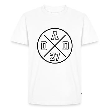 Dad 27 Baby Dad Father's Day Gift Dad 2027 - Men's Premium Organic T-Shirt - white - Front - Nico (187cm)
