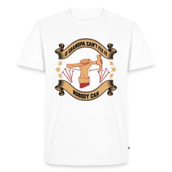 Si Grand-père ne peut pas réparer, personne ne peut faire soi-même Grand-père - T-shirt Premium bio Homme - blanc - Devant - Nico (187cm)