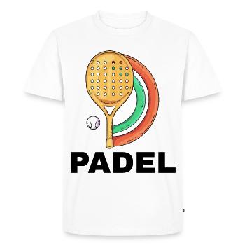 I can't I have padel - Men's Premium Organic T-Shirt - white - Front - Nico (187cm)