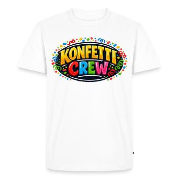 Cadeau drôle de la fête foraine de l’équipe de confettis - T-shirt Premium bio Homme - blanc - Devant - Nico (187cm)