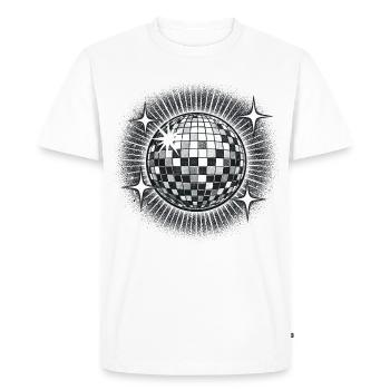 Disco Ball Party Retro années 70 Cadeau drôle - T-shirt Premium bio Homme - blanc - Devant - Nico (187cm)
