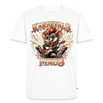Cologne Carnival Mouse Skirt Alaaf Funny - Men's Premium Organic T-Shirt - white - Front - Nico (187cm)