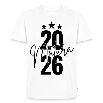 Maturité 2026 - T-shirt Premium bio Homme - blanc - Devant - Nico (187cm)