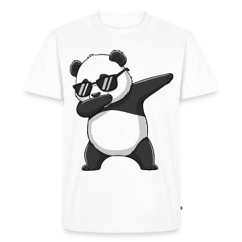 Dessins animés de lunettes de soleil panda à appliquer à la fraîcheur - T-shirt Premium bio Homme - blanc - Devant - Nico (187cm)
