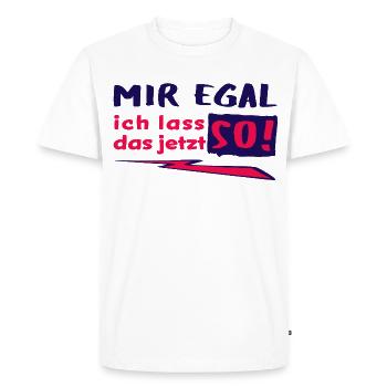 I DON'T CARE - I'LL LEAVE IT THAT WAY NOW! - Statement - Men's Premium Organic T-Shirt - white - Front - Nico (187cm)