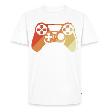 Vintage Gamepad - Men's Premium Organic T-Shirt - white - Front - Nico (187cm)