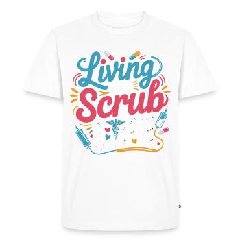 Vivre la vie de broussailles - T-shirt Premium bio Homme - blanc - Devant - Nico (187cm)