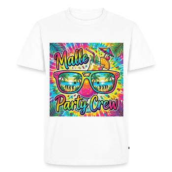 Équipe de la fête Malle Fête d’été à Majorque - T-shirt Premium bio Homme - blanc - Devant - Nico (187cm)