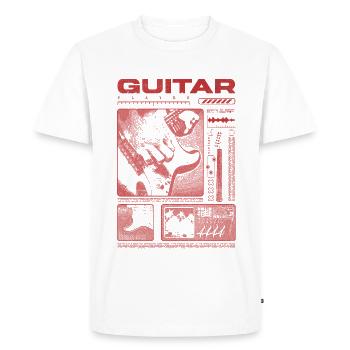 Guitariste Guitariste Rock Musicien streetwear - T-shirt Premium bio Homme - blanc - Devant - Nico (187cm)