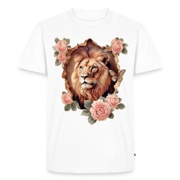 Lion Vintage - T-shirt Premium bio Homme - blanc - Devant - Nico (187cm)
