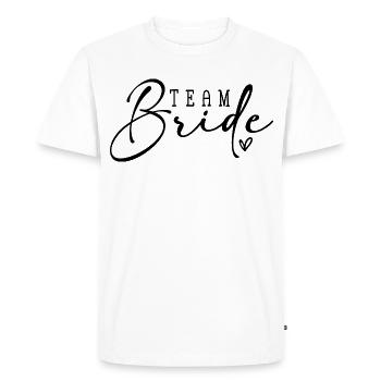 Team Bride - Men's Premium Organic T-Shirt - white - Front - Nico (187cm)