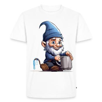 GnomePotterBlue - T-shirt Premium bio Homme - blanc - Devant - Nico (187cm)
