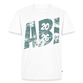 Abi 2026 - Abitur - Gift - Men's Premium Organic T-Shirt - white - Front - Nico (187cm)