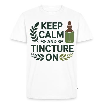 Herbalist Keep Calm And Tincture On Professional - Men's Premium Organic T-Shirt - white - Front - Nico (187cm)