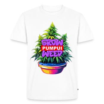 Cultivez des Pumpui Weed - T-shirt Premium bio Homme - blanc - Devant - Nico (187cm)