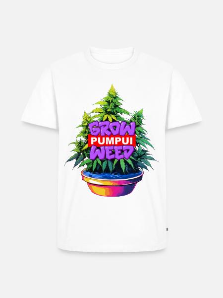 Grow Pumpui Weed - Men's Premium Organic T-Shirt - white