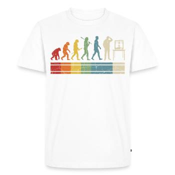 Évolution de l’impression 3D – Vintage Maker Design - T-shirt Premium bio Homme - blanc - Devant - Nico (187cm)