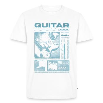 Guitariste Guitariste Rock Musicien streetwear - T-shirt Premium bio Homme - blanc - Devant - Nico (187cm)