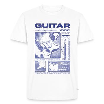 Guitariste Guitariste Rock Musicien streetwear - T-shirt Premium bio Homme - blanc - Devant - Nico (187cm)
