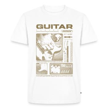 Guitariste Guitariste Rock Musicien streetwear - T-shirt Premium bio Homme - blanc - Devant - Nico (187cm)