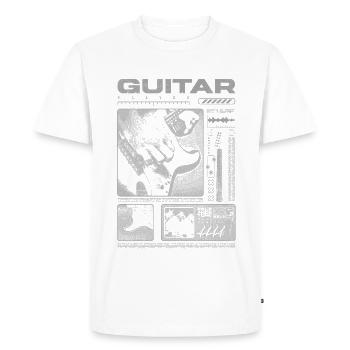 Guitariste Guitariste Rock Musicien streetwear - T-shirt Premium bio Homme - blanc - Devant - Nico (187cm)