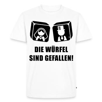 The die is cast! Bachelor Party Wedding Bride and groom B - Men's Premium Organic T-Shirt - white - Front - Nico (187cm)