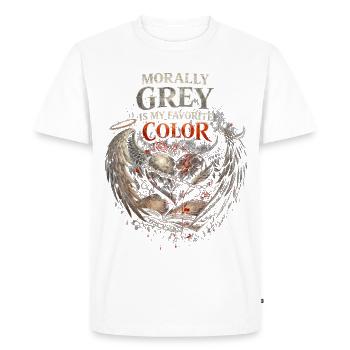 Dark Romance Morally Grey Is My Favorite Color - Men's Premium Organic T-Shirt - white - Front - Nico (187cm)