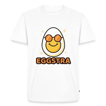 EGGSTRA Chill Fashion Egg avec lunettes de soleil Easter Easter - T-shirt Premium bio Homme - blanc - Devant - Nico (187cm)