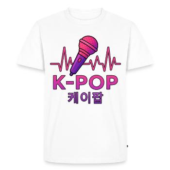 K Pop Coréen - T-shirt Premium bio Homme - blanc - Devant - Nico (187cm)