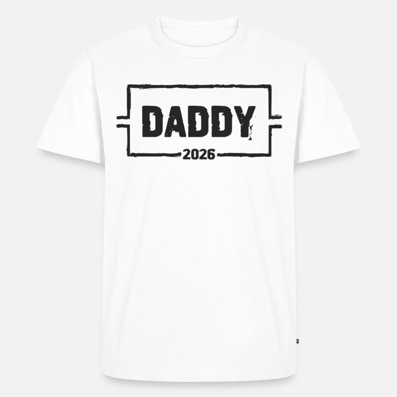 DADDY 2026 Stolzer werdender Vater - Männer Premium Bio T-Shirt - Weiß