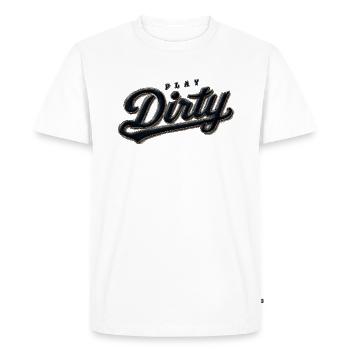 Jouez à Dirty Retro - T-shirt Premium bio Homme - blanc - Devant - Nico (187cm)