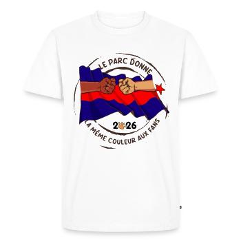 Le_Parc_donne_la_meme_couleur_aux_fans - T-shirt Premium bio Homme - blanc - Devant - Nico (187cm)