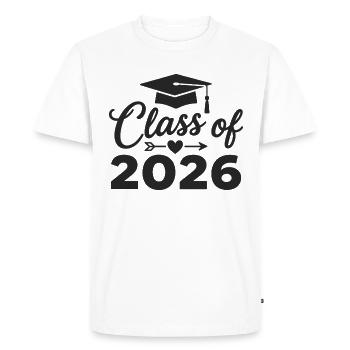 CLASS OF 2026 Graduates Graduation Studies - Men's Premium Organic T-Shirt - white - Front - Nico (187cm)