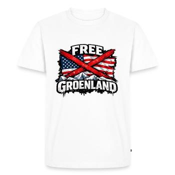 FREE GROENLAND - T-shirt Premium bio Homme - blanc - Devant - Nico (187cm)