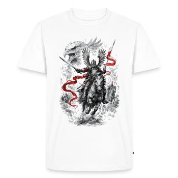 Polish Winged Hussar Battle Spirit - T-shirt Premium bio Homme - blanc - Devant - Nico (187cm)